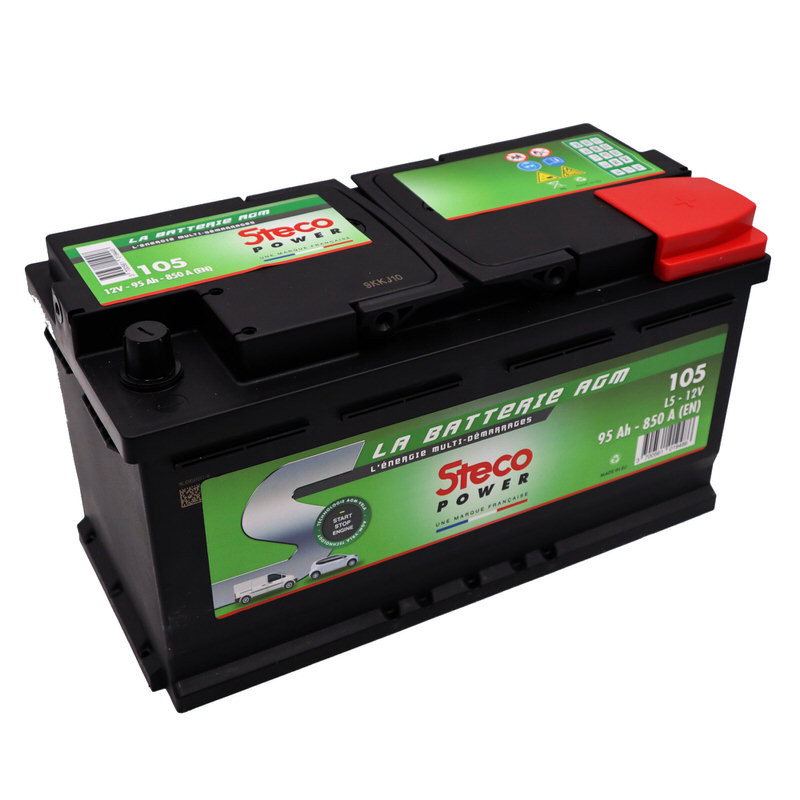 YETI - Batería de coche 12V Start & Stop AGM 95AH 850A L5 (n°30) -  Carter-Cash